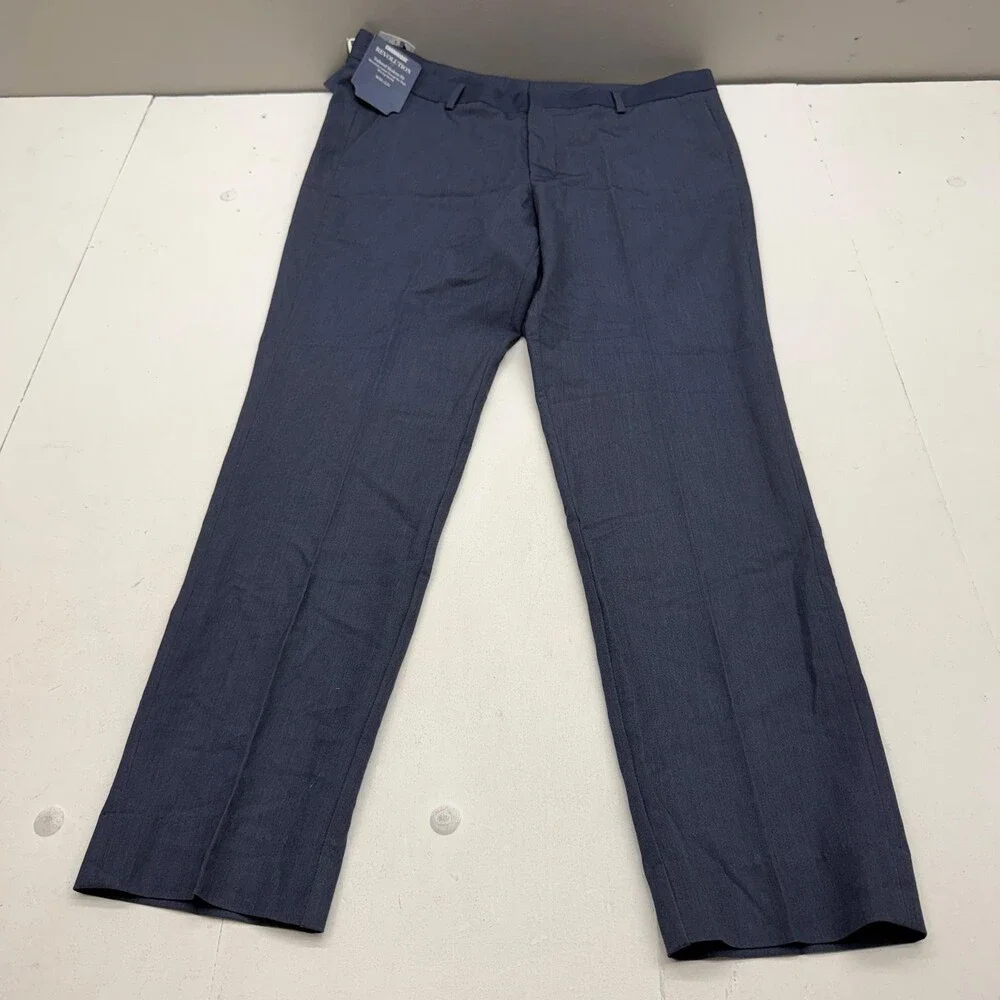 Cambridge Revolution Dress Pants Mens 36x31 Blue Slim Fit Stretch Tapered Leg